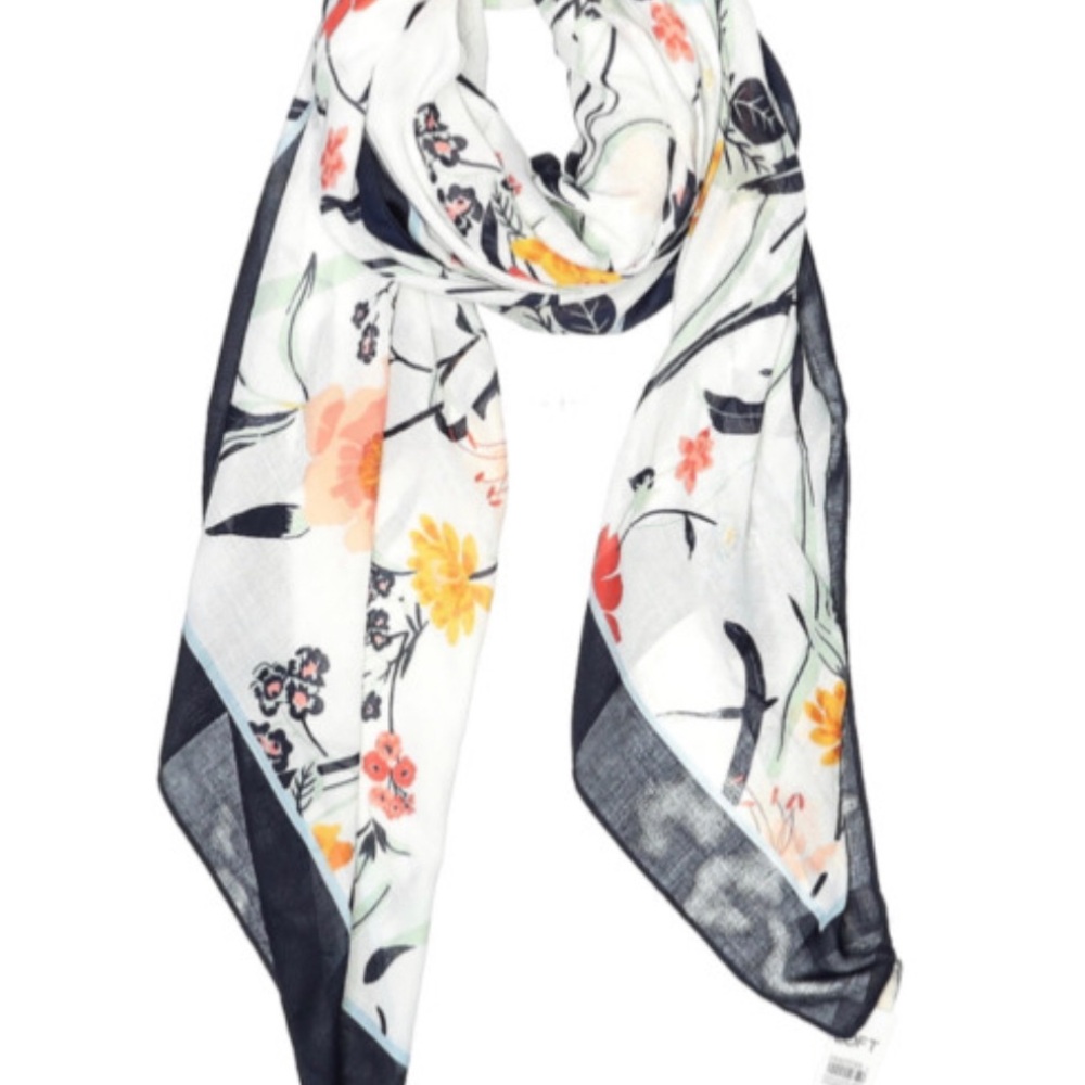 NWT Anne Taylor Loft Floral Print Oversized Scarf/Wrap